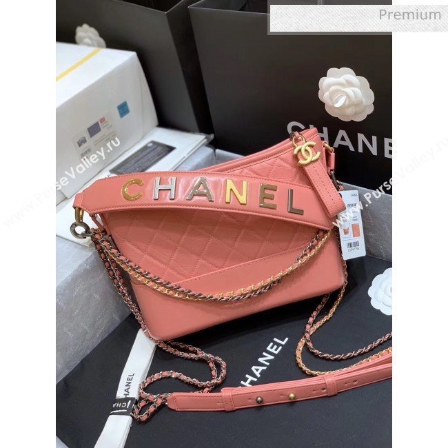 Chanel Medium CHANELS GABRIELLE Hobo Bag in Aged Calfskin AS1582 Pink 2020(Top Quality) (SY-20042233)