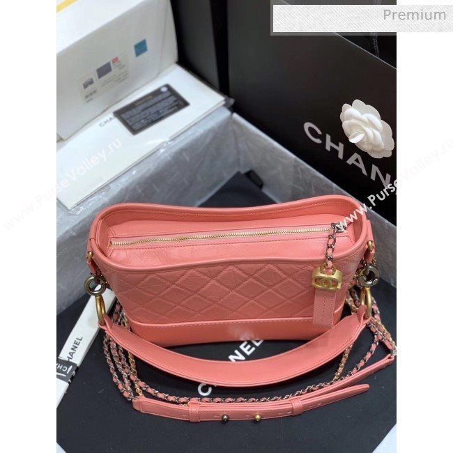 Chanel Medium CHANELS GABRIELLE Hobo Bag in Aged Calfskin AS1582 Pink 2020(Top Quality) (SY-20042233)