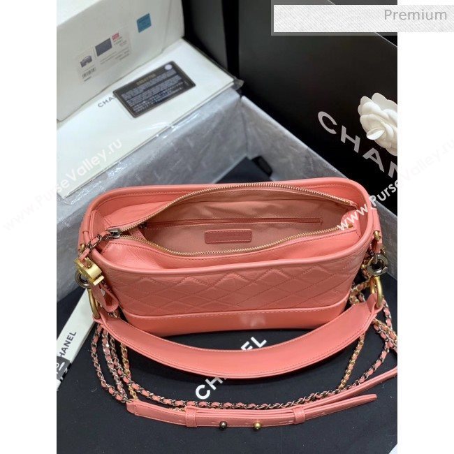 Chanel Medium CHANELS GABRIELLE Hobo Bag in Aged Calfskin AS1582 Pink 2020(Top Quality) (SY-20042233)