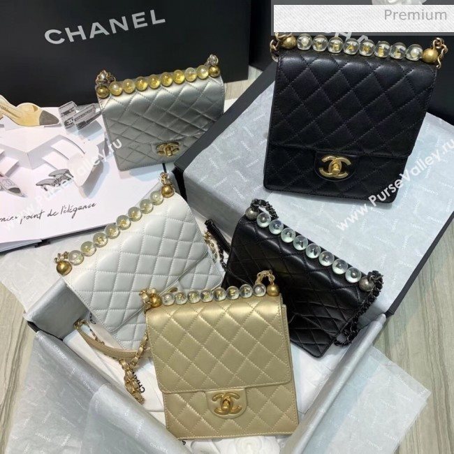 Chanel Acrylic Beads Goatskin Mini Falp Bag AS0584 Gold 2020 (SS-20042208)