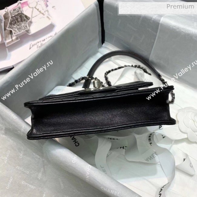 Chanel Acrylic Beads Goatskin Mini Falp Bag AS0584 Black/Silver 2020 (SS-20042205)