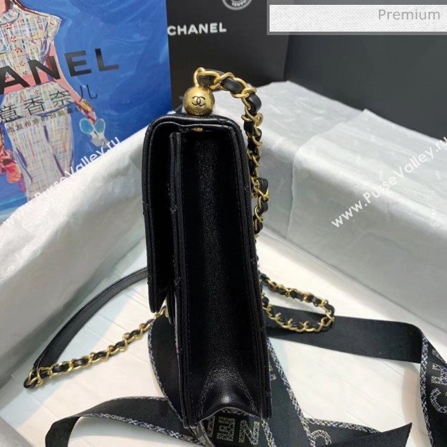 Chanel Acrylic Beads Goatskin Mini Falp Bag AS0584 Black/Gold 2020 (SS-20042206)