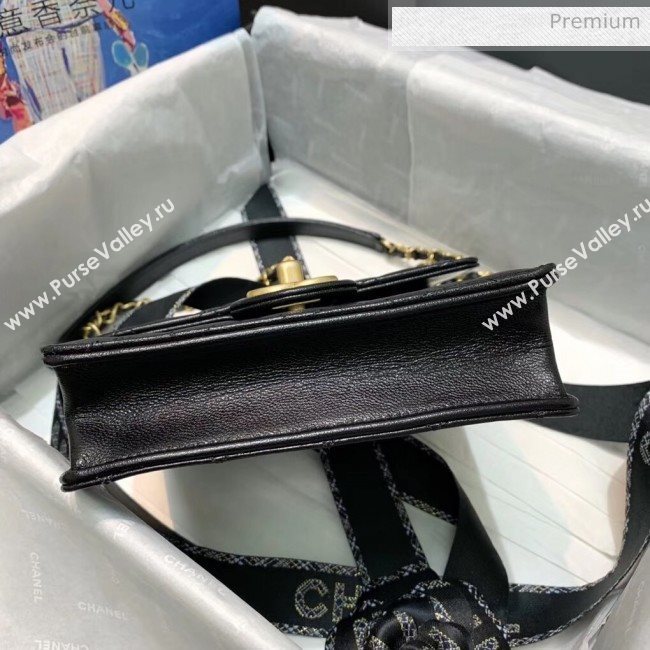 Chanel Acrylic Beads Goatskin Mini Falp Bag AS0584 Black/Gold 2020 (SS-20042206)