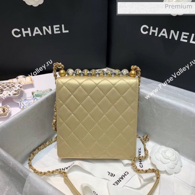 Chanel Acrylic Beads Goatskin Mini Falp Bag AS0584 Gold 2020 (SS-20042208)