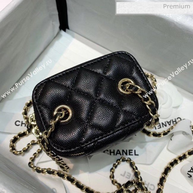 Chanel Grainy Leather Mini Vanity with Classic Chain AP1340 Black 2020 (SS-20042505)