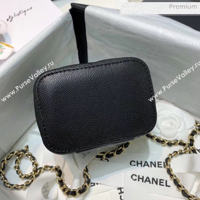 Chanel Grainy Leather Mini Vanity with Classic Chain AP1340 Black 2020 (SS-20042505)