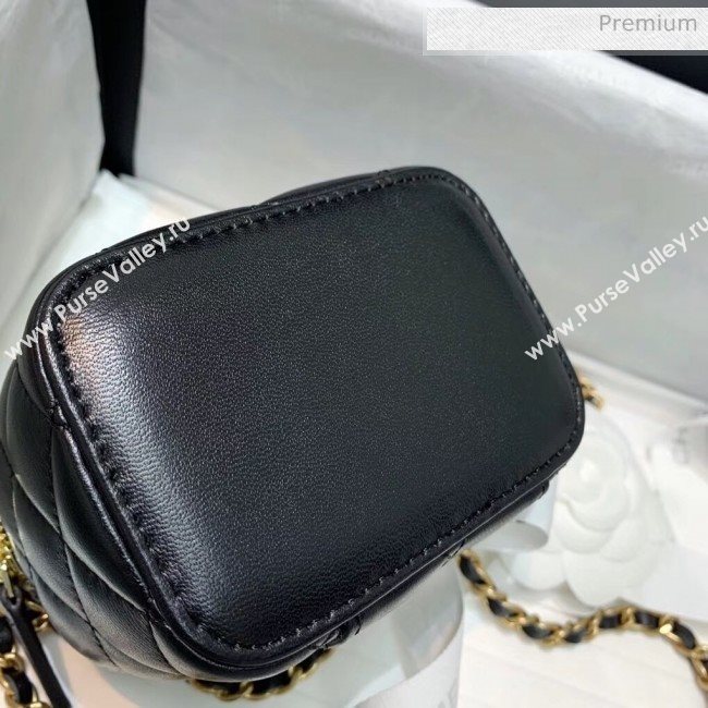 Chanel Lambskin Small Classic Box with Chain And Gold Metal Ball AP1447 Black 2020 (SS-20042511)