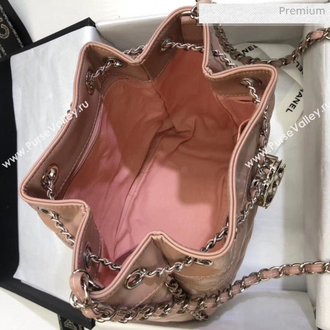 Chanel Aged Calfskin Drawstring Bag With Chain Edge AS1803 Pink 2020 (SS-20042210)