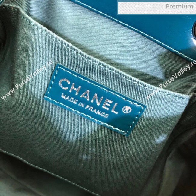 Chanel Aged Calfskin Drawstring Bag With Chain Edge AS1803 Blue 2020 (SS-20042211)