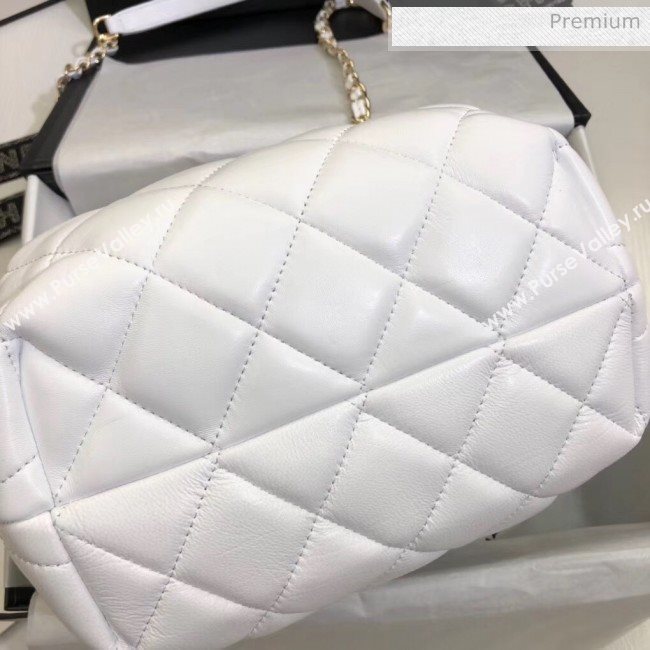 Chanel Lambskin Large Drawstring Bag With Chain AS1699 White 2020 (SS-20042213)