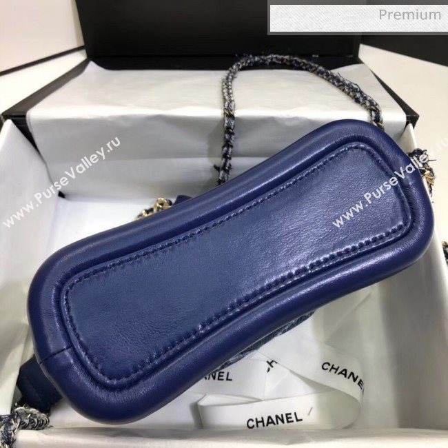 Chanel CHANELS GABRIELLE Small Hobo Bag In Denim &amp; Calfskin A91810 Deep Blue 2020 (SS-20042216)