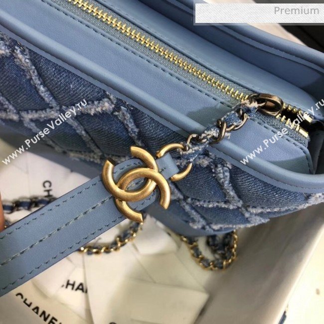 Chanel CHANELS GABRIELLE Small Hobo Bag In Denim &amp; Calfskin A91810 Blue 2020 (SS-20042115)