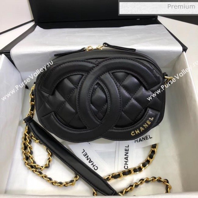 Chanel Lambskin Camera Case Clutch Bag With Big CC Logo AS1757 Black 2020 (SS-20042217)