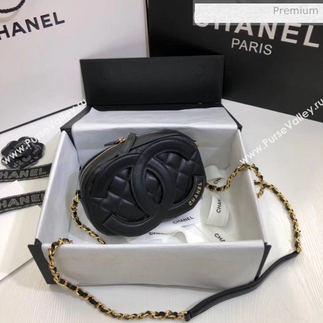 Chanel Lambskin Camera Case Clutch Bag With Big CC Logo AS1757 Black 2020 (SS-20042217)