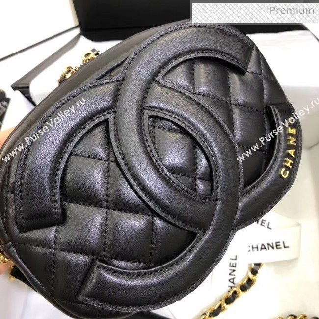 Chanel Lambskin Camera Case Clutch Bag With Big CC Logo AS1757 Black 2020 (SS-20042217)