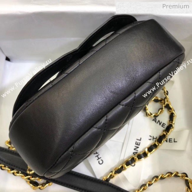 Chanel Lambskin Camera Case Clutch Bag With Big CC Logo AS1757 Black 2020 (SS-20042217)