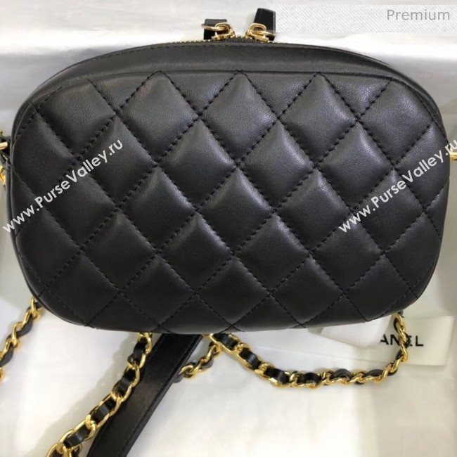 Chanel Lambskin Camera Case Clutch Bag With Big CC Logo AS1757 Black 2020 (SS-20042217)