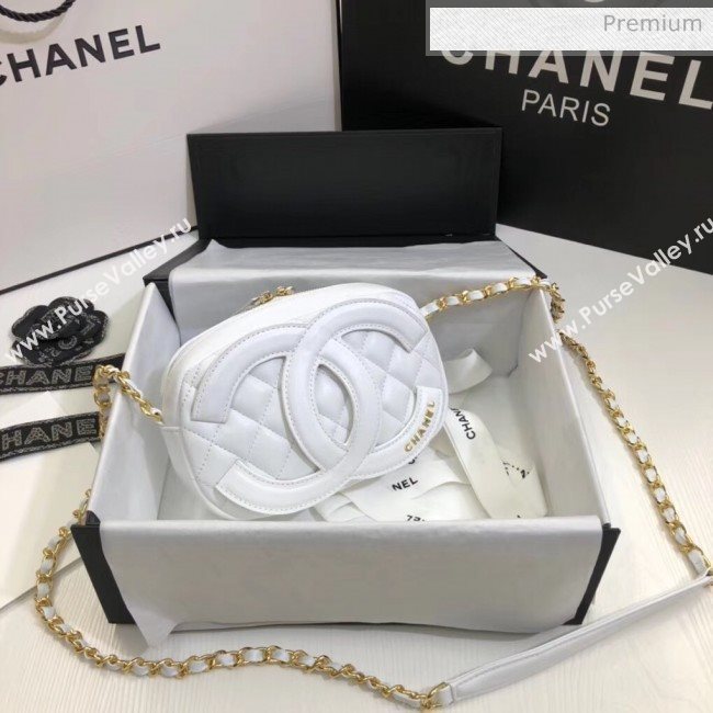 Chanel Lambskin Camera Case Clutch Bag With Big CC Logo AS1757 White 2020 (SS-20042218)