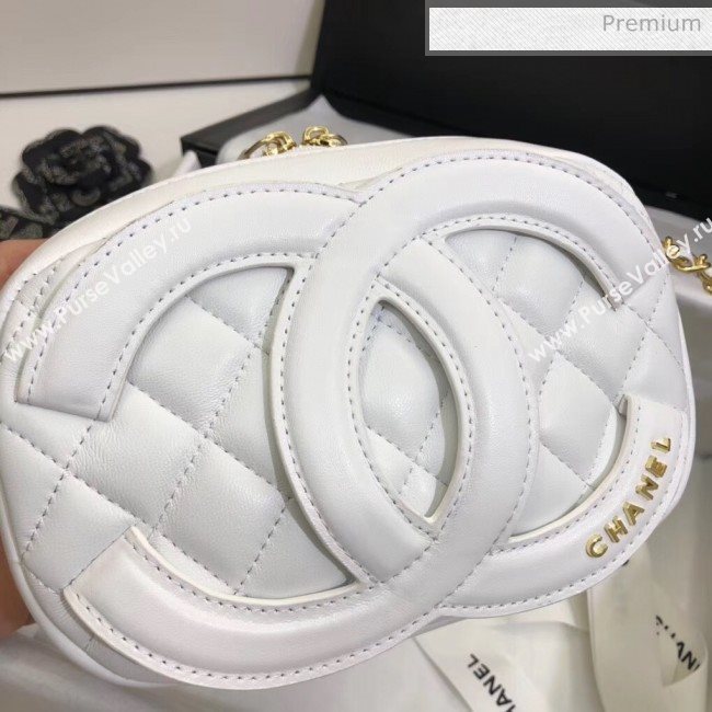 Chanel Lambskin Camera Case Clutch Bag With Big CC Logo AS1757 White 2020 (SS-20042218)