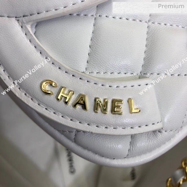 Chanel Lambskin Camera Case Clutch Bag With Big CC Logo AS1757 White 2020 (SS-20042218)