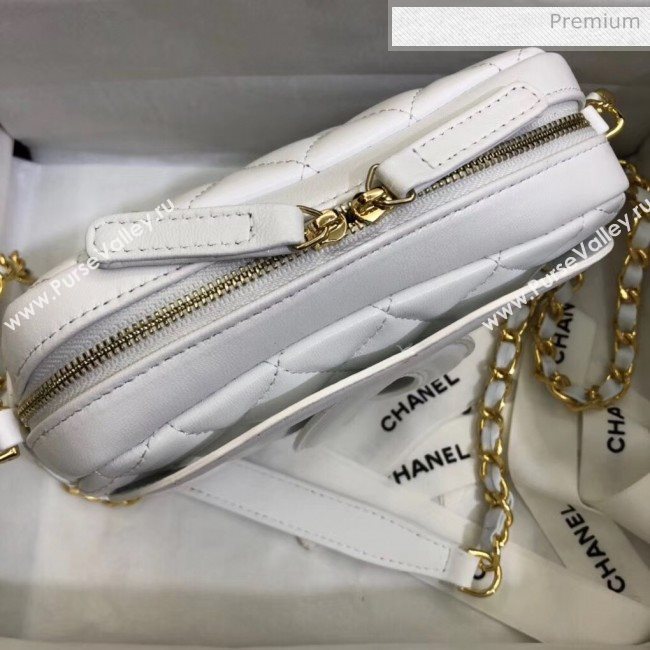 Chanel Lambskin Camera Case Clutch Bag With Big CC Logo AS1757 White 2020 (SS-20042218)