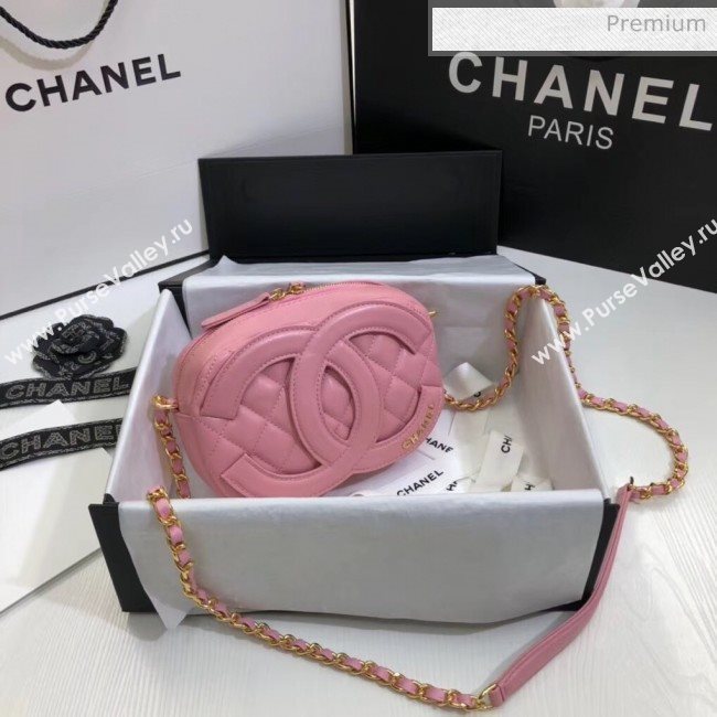 Chanel Lambskin Camera Case Clutch Bag With Big CC Logo AS1757 Pink 2020 (SS-20042219)