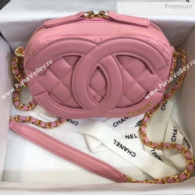 Chanel Lambskin Camera Case Clutch Bag With Big CC Logo AS1757 Pink 2020 (SS-20042219)