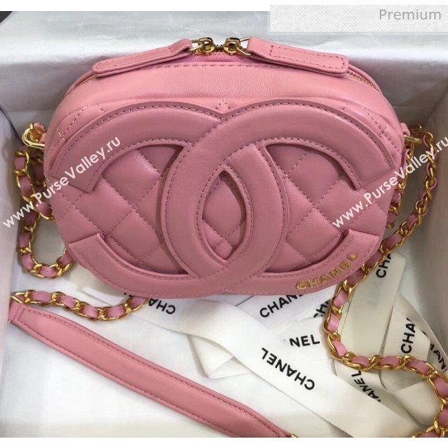 Chanel Lambskin Camera Case Clutch Bag With Big CC Logo AS1757 Pink 2020 (SS-20042219)