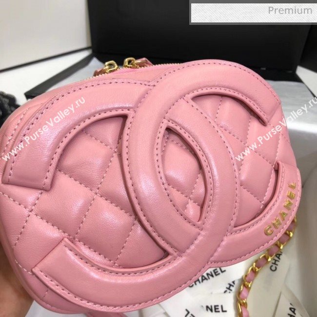 Chanel Lambskin Camera Case Clutch Bag With Big CC Logo AS1757 Pink 2020 (SS-20042219)