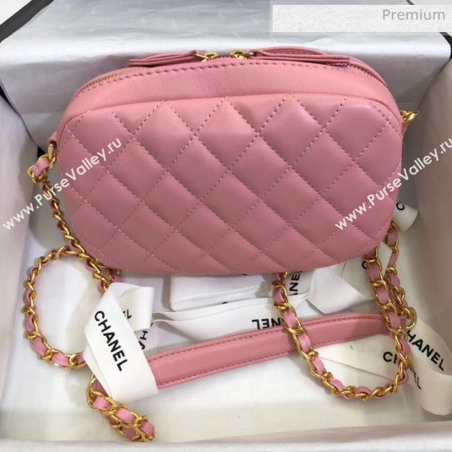 Chanel Lambskin Camera Case Clutch Bag With Big CC Logo AS1757 Pink 2020 (SS-20042219)