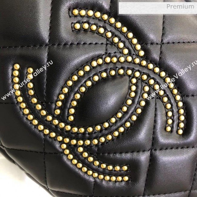 Chanel Lambskin Studs Camera Case Clutch Bag With Chain AS1511Black 2020 (SS-20042220)