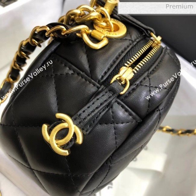 Chanel Lambskin Studs Camera Case Clutch Bag With Chain AS1511Black 2020 (SS-20042220)