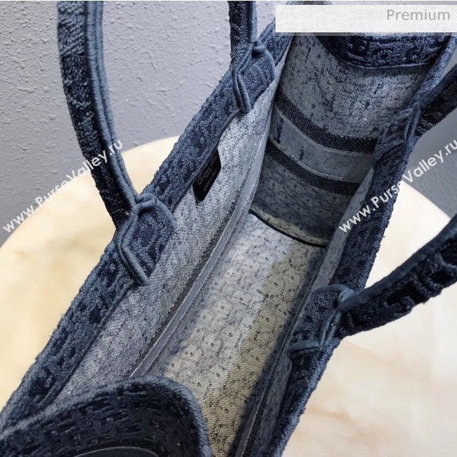 Dior Large Oblique Embroidered Denim Dior Book Tote Blue 2020 (XXG-20042926)