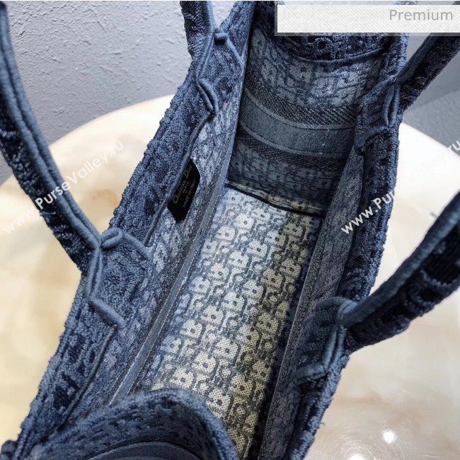 Dior Small Oblique Embroidered Denim Dior Book Tote Blue 2020 (XXG-20042925)