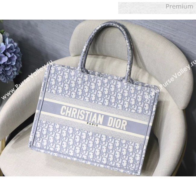 Dior Small Book Tote with Dior Oblique Embroidery Grey 2020 (XXG-20042923)