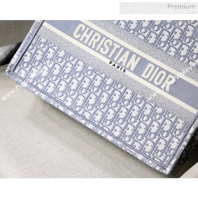 Dior Small Book Tote with Dior Oblique Embroidery Grey 2020 (XXG-20042923)