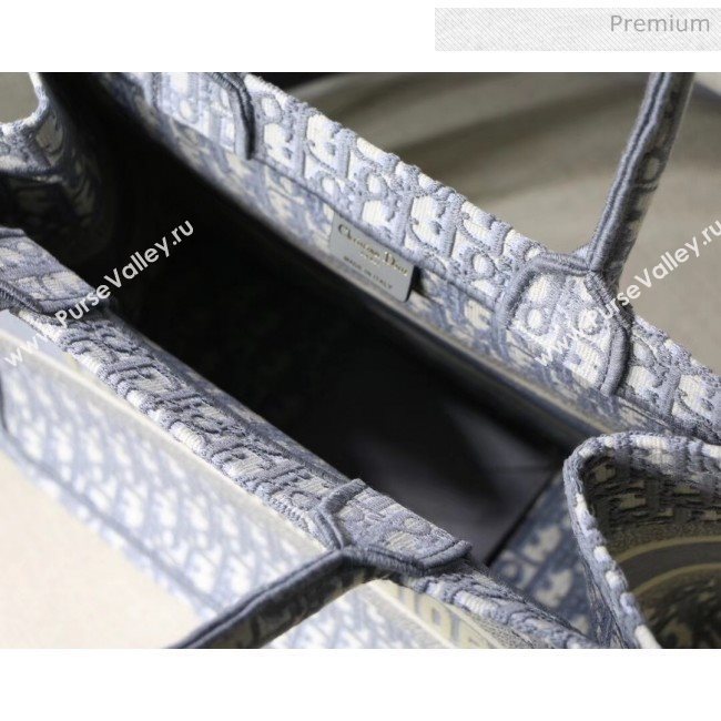 Dior Small Book Tote with Dior Oblique Embroidery Grey 2020 (XXG-20042923)