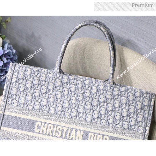 Dior Large Book Tote with Dior Oblique Embroidery Grey 2020 (XXG-20042924)