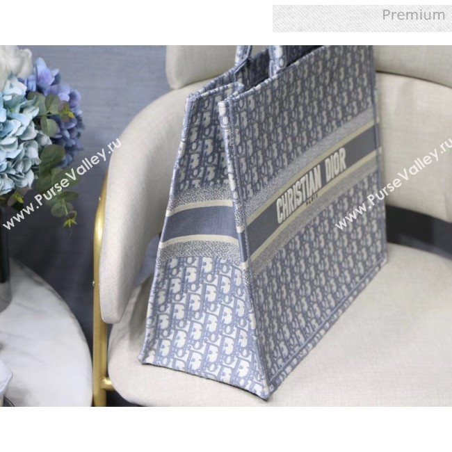 Dior Large Book Tote with Dior Oblique Embroidery Grey 2020 (XXG-20042924)