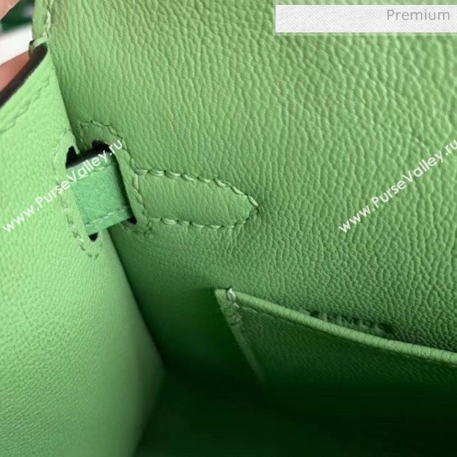 Hermes Mini Kelly II Handbag in Original Epsom Leather Light Green(Gold Hardware) (FL-20043001)