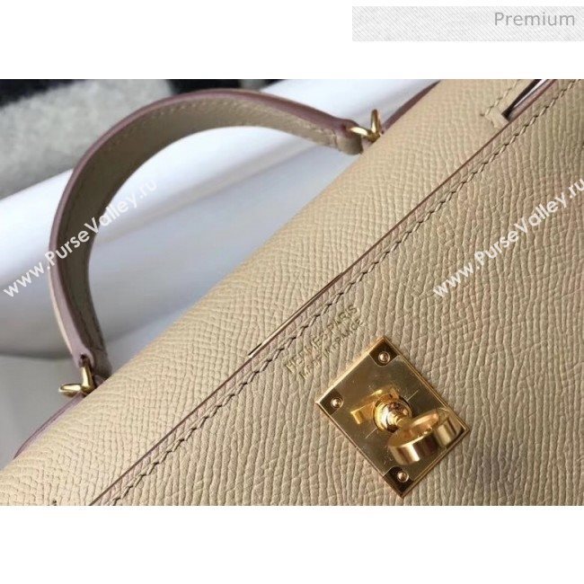 Hermes Mini Kelly II Handbag in Original Epsom Leather Dove Grey (Gold Hardware) (FL-20043007)