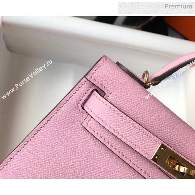 Hermes Mini Kelly II Handbag in Original Epsom Leather Lilac (Gold Hardware) (FL-20043014)