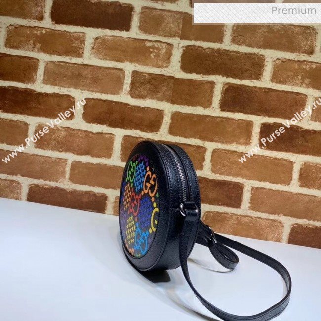 Gucci GG Psychedelic Round Shoulder Bag Black 2020 (XYS-20043036)