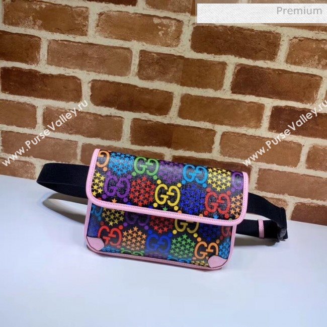 Gucci GG Psychedelic Belt Bag 598113 Pink 2020 (DLH-20043042)