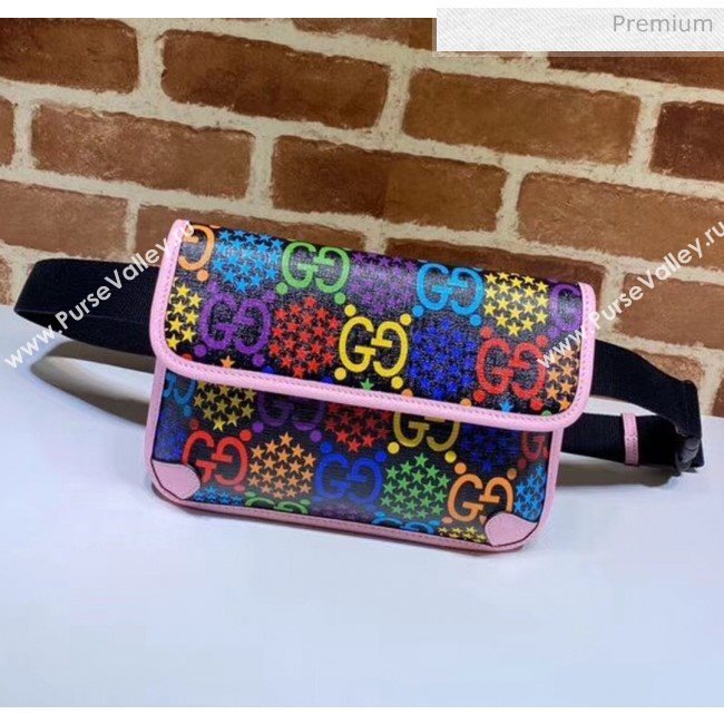 Gucci GG Psychedelic Belt Bag 598113 Pink 2020 (DLH-20043042)