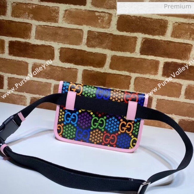 Gucci GG Psychedelic Belt Bag 598113 Pink 2020 (DLH-20043042)