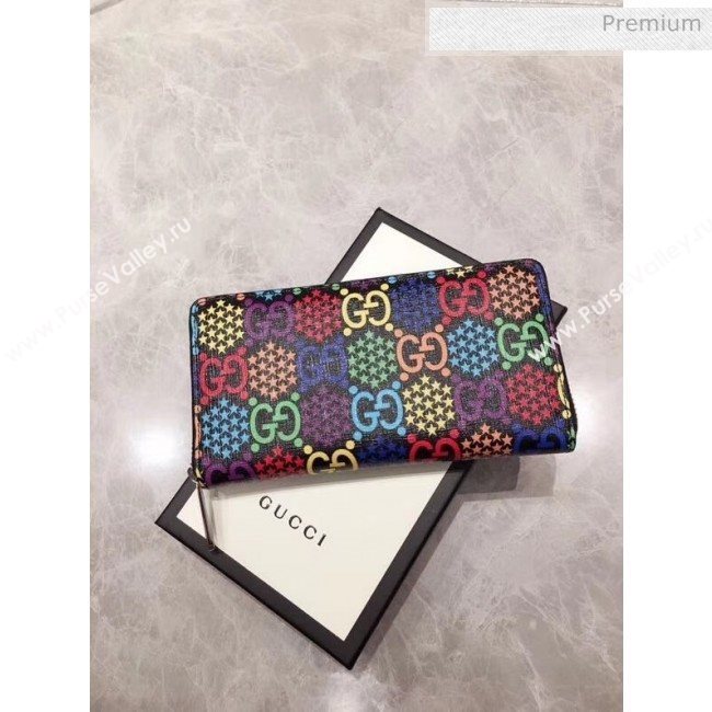 Gucci GG Psychedelic Zip Around Wallet 601079 2020 (DLH-20043044)