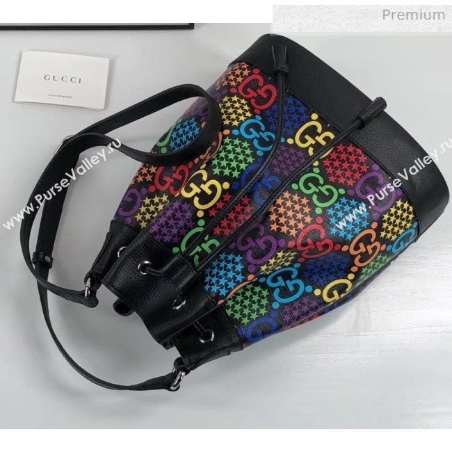 Gucci GG Psychedelic Bucket bag 598149 Black/Multicolor 2020 (DLH-20043035)