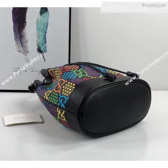 Gucci GG Psychedelic Bucket bag 598149 Black/Multicolor 2020 (DLH-20043035)