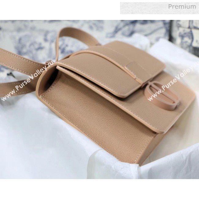 Dior 30 Montaigne Stamped Grain Calfskin Flap Bag With Matte Tonal CD Clasp Nude Pink 2020 (XXG-20042938)